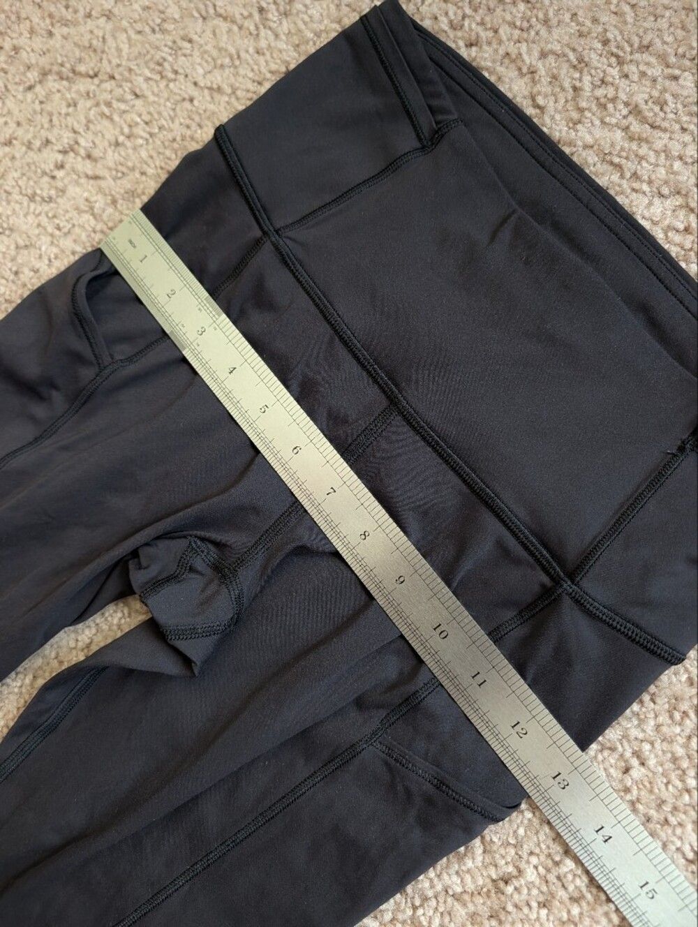 Lululemon Black Suede Fast and Free High-Rise Tight 28" Inseam Leggings Size 4 - Picture 13 of 16